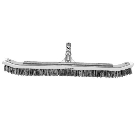 A&B, Wall Brush, 18", Combination White and Stainless Steel