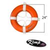 10-206-ORG | Kemp USA  Life Ring Foam Buoy Orange 24"