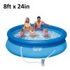 Intex | 28107EH | 8ft x 24in, Inflatable Above Ground Swimming Pool with Filter