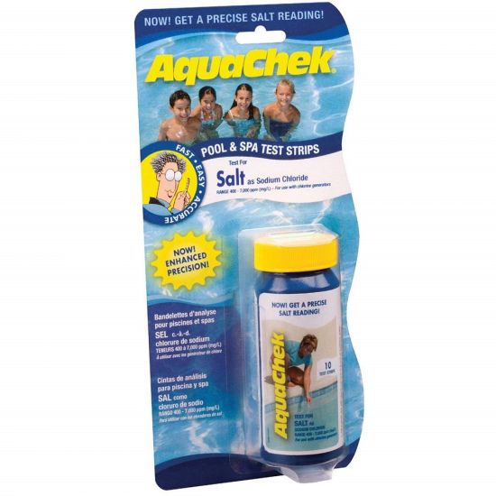 AquaChek | 561140A | White Salt Water Test Strips for Sodium Chloride 10 pack 