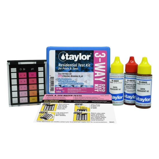 Taylor Technologies K-1001Basic Residential DPD 3 Way Test Kit for Chlorine Bromine and pH