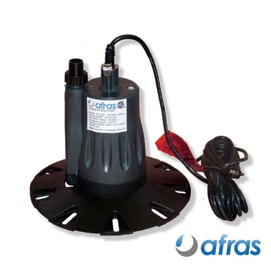 RS100P | Afras Submersible Pool Cover Pump 1/6 HP w/ Stabilizer Base
