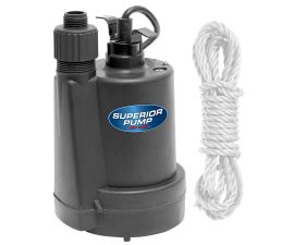 91025 | 91029 |  Superior Submersible Water Pump 1/5 HP Thermoplastic