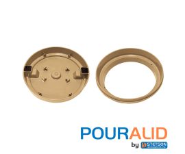 201PALTAN | Pouralid Swimming Pool Skimmer Cover 10" Round Tan 